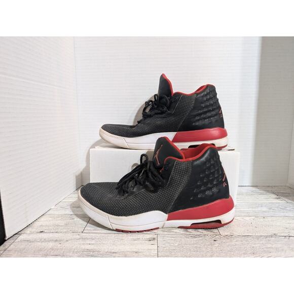 Nike Jordan Academy BG Youth shoes Size 5 Youth 5Y Black/Gym Red-White - Picture 2 of 8